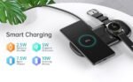 شاحن لاسلكي 2 في 1 من CHOETECH ، وسادة شحن لاسلكية بحد أقصى 10 واط مع محول لساعة جلاكسي - T570 - Image 7