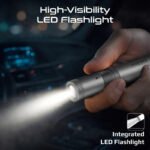 أداة أمان طارئة 4 في 1 مزودة بمصباح يدوي LED، ومطرقة لكسر الزجاج، وقاطع حزام الأمان، وصفارة طوارئ، وأداة هروب صغيرة الحجم من السيارة. - Image 3
