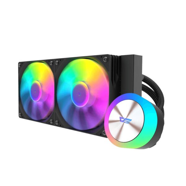 Darkflash Aquaglow DG240 الكل في واحد 240 مم ARGB مبرد وحدة المعالجة المركزية السائل - أسود