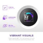 مبرد سائل Nzxt Krakrn Plus 240 RGB 240mm AIO مع مراوح LCD مقاس 1.54 بوصة ومراوح RGB - أبيض - Image 3