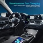 شاحن سيارة Choetech TC0033 بقدرة 105 واط مع كابل مدمج قابل للسحب – أسود - Image 6