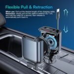 شاحن سيارة Choetech TC0033 بقدرة 105 واط مع كابل مدمج قابل للسحب – أسود - Image 10