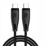 راف باور RP-CB1037B كابل USB-C إلى USB-C بقوة 60 واط بطول 1.2 متر أسود