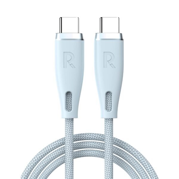 كابل راف باور RP-CB1037 60 واط C-C 1.2 متر USB2.0 3A أزرق فاتح - RP-CB1037LB