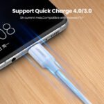 ⁦يوجرين USB 2.0 كابل USB-C إلى USB-C بقوة 60 واط غلاف ABS 1 متر أبيض — US264-60518⁩ - الصورة ⁦2⁩
