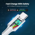 ⁦يوجرين USB 2.0 كابل USB-C إلى USB-C بقوة 60 واط غلاف ABS 1 متر أبيض — US264-60518⁩ - الصورة ⁦4⁩