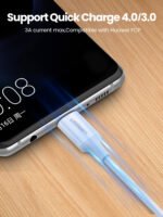 ⁦يوجرين USB 2.0 كابل USB-C إلى USB-C بقوة 60 واط غلاف ABS 1 متر أبيض — US264-60518⁩ - الصورة ⁦5⁩