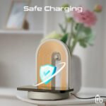 ⁦بروميت مصباح إل إي دي متعدد الوظائف ٣ في ١ مع مكبر صوت بلوتوث وشاحن لاسلكي بقدرة ١٥ واط - أبيض⁩ - الصورة ⁦5⁩