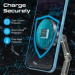 ⁦بروميت - ماغنوس كيو آي سيكيور جريب شاحن سيارة لاسلكي متوافق مع ماج سيف بقدرة 15 واط مع تثبيت آمن بزاوية 360 درجة بدون حامل - أسود⁩ - الصورة ⁦7⁩