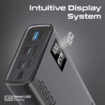 ⁦بروميت بنك الطاقة الذكي المدمج BOLT-20PD مزود بمنفذي USB-C بقوة 20 واط بتقنية الشحن السريع PD ومنفذي USB-A بقوة 22.5 واط - اسود⁩ - الصورة ⁦6⁩