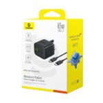 شاحن Baseus Palm Fast Charger 2C+1U 65W UK - Cluster Black - Image 5