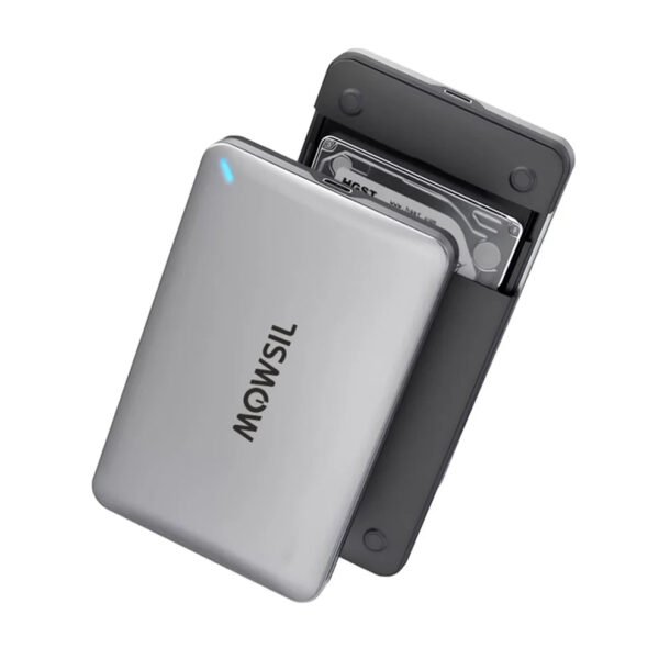 علبة موسيل لمحركات أقراص الحالة الصلبة SATA مقاس 2.5 بوصة - منفذ USB-C وUSB 3.0، سرعة نقل بيانات عالية تصل إلى 6 جيجابت في الثانية، سهلة التركيب بدون أدوات، علبة محمولة لمحركات الأقراص الصلبة/محركات أقراص الحالة الصلبة