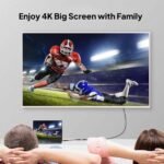 ⁦محول موسيل من منفذ العرض إلى HDMI | دقة 4K بمعدل 60 هرتز، مطلي بالذهب، مصنوع من سبائك الألومنيوم، سهل التركيب والتشغيل | محول شاشة إلى تلفزيون⁩ - الصورة ⁦5⁩