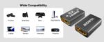 موصل HDMI 8K من موسيل (عبوة من قطعتين)، يدعم دقة تصل إلى 8K@60Hz و4K@120Hz، بالإضافة إلى عرض نطاق ترددي كامل لـ HDMI 2.1 يبلغ 48 جيجابت في الثانية. - Image 5