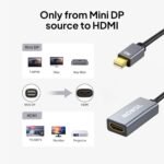 محول منفذ عرض مصغر من موسيل إلى HDMI - دقة 4K بمعدل 60 هرتز، مطلي بالذهب، سهل الاستخدام (التوصيل والتشغيل) لأجهزة ماك بوك والكمبيوتر الشخصي والتلفزيون - Image 2