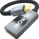 محول موسيل من HDMI إلى VGA | محول عالي الدقة 1080p يعمل بتقنية التوصيل والتشغيل لأجهزة الكمبيوتر الشخصية، وأجهزة الكمبيوتر المحمولة، وأجهزة العرض، والشاشات