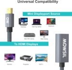 ⁦محول موسيل من HDMI إلى VGA | محول عالي الدقة 1080p يعمل بتقنية التوصيل والتشغيل لأجهزة الكمبيوتر الشخصية، وأجهزة الكمبيوتر المحمولة، وأجهزة العرض، والشاشات⁩ - الصورة ⁦2⁩