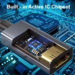 ⁦محول موسيل من HDMI إلى VGA | محول عالي الدقة 1080p يعمل بتقنية التوصيل والتشغيل لأجهزة الكمبيوتر الشخصية، وأجهزة الكمبيوتر المحمولة، وأجهزة العرض، والشاشات⁩ - الصورة ⁦3⁩