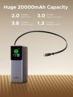 باور بنك يوغرين نيكسود بسعة 20000 مللي أمبير وقوة 165 واط مع كابل USB-C قابل للسحب - PB726 - Image 3