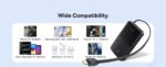 ⁦بنك طاقة Baseus EnerFill FC51 Bipow2 Pro بشاشة عرض رقمية وكابل مدمج، سعة 10000 مللي أمبير، قدرة 22.5 واط - أسود كوني⁩ - الصورة ⁦5⁩
