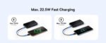 ⁦بنك طاقة Baseus EnerFill FC51 Bipow2 Pro بشاشة عرض رقمية وكابل مدمج، سعة 10000 مللي أمبير، قدرة 22.5 واط - أسود كوني⁩ - الصورة ⁦10⁩