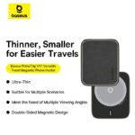 حامل الهاتف المغناطيسي متعدد الاستخدامات للسفر Baseus PrimeTrip VX1 - أسود كوني - Image 9