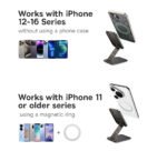 حامل الهاتف المغناطيسي متعدد الاستخدامات للسفر Baseus PrimeTrip VX1 - أسود كوني - Image 17