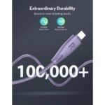 ⁦كابل راف باور RP-CB1037 60 واط C-C 1.2 متر USB2.0 3A أرجواني - RP-CB1037P⁩ - الصورة ⁦2⁩