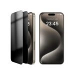 واقي شاشة الخصوصية من يوجرين مع إطار التثبيت لهاتف iPhone 15 Pro (عبوة واحدة) SP409 SP409-25622