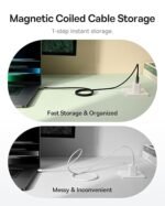 ⁦كابل Baseus Tungsten Gold الشحن المغناطيسي USB-C إلى USB-C 100 واط 1 متر - أسود⁩ - الصورة ⁦4⁩