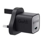 ⁦راف باور RP-PC1057 شاحن حائط GaN بقوة 20 واط + كابل USB-C إلى USB-C أسود⁩ - الصورة ⁦3⁩