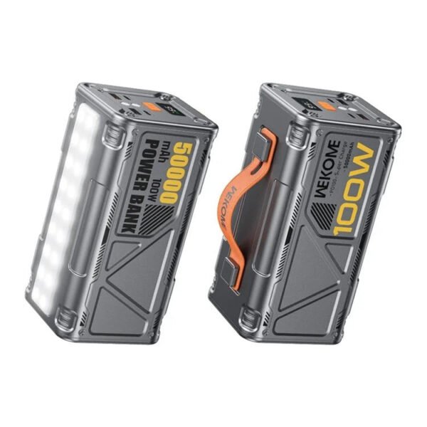 باور بانك WEKOME WP-08 بسعة 50000mAh وقوة 100 واط - لون Tarnish