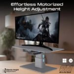 Promate Motorized Ergonomic Monitor & Laptop Stand w/ built-in USB-Hub - Gray - Image 2