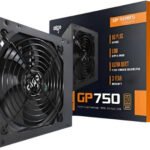 مزود طاقة ايجو GP750 ATX بقدرة 750 واط لأجهزة الكمبيوتر المكتبية، 80PLUS BRONZE، مزود بمروحة 120 مم، يعمل بجهد 160-264 فولت، متوافق مع منصات AMD و Intel - أسود