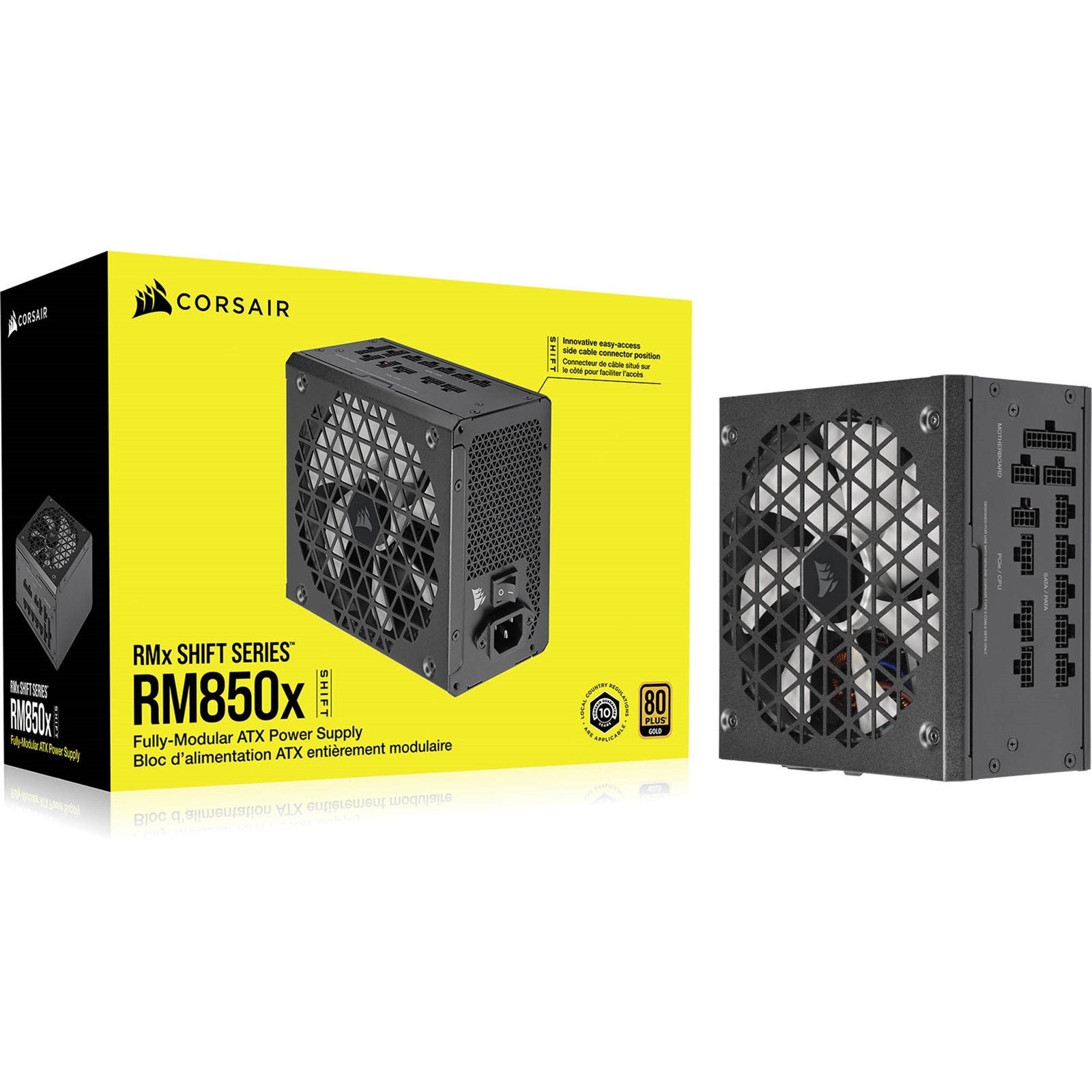 woo-sync-1790306445156-d1889f مزود طاقة CORSAIR RM850x SHIFT – بقوة 850 واط – 80 Plus Gold – وحدات كاملة – ATX GEN 5.0 (UK) – أسود - الصورة 1
