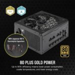 ⁦مزود طاقة CORSAIR RM850x SHIFT – بقوة 850 واط – 80 Plus Gold – وحدات كاملة – ATX GEN 5.0 (UK) – أسود⁩ - الصورة ⁦5⁩