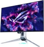 ⁦شاشة ألعاب ASUS ROG Swift OLED PG27AQWP-W مقاس 27 بوصة (26.5 بوصة قابلة للرؤية) TrueBlack لامعة بنظام Tandem OLED، وضع مزدوج (QHD عند 540Hz، HD عند 720Hz)، زمن استجابة 0.02 مللي ثانية (GTG)، متوافقة مع G-SYNC⁩ - الصورة ⁦2⁩