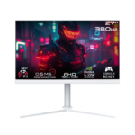 شاشة ألعاب GAMEON GOAP27FHD380IPS Midnight Pro Series 27 بوصة FHD 1920x1080، معدل تحديث 380 هرتز، وقت استجابة 0.5 مللي ثانية، HDMI 2.1، IPS - أبيض