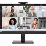 شاشة لينوفو ثينك فيجن T27hv-30 27 بوصة QHD بتقنية VoIP USB-C مع USB Type-C +HDMI 2.1 + DP 1.4 + Dpout + إيثرنت، وميكروفون مدمج، وحامل قابل لتعديل الارتفاع والدوران - لون أسود غامق، ضمان 3 سنوات