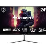 شاشة ألعاب SHARX مقاس 24 بوصة، معدل تحديث 200 هرتز بدقة FHD، 1 مللي ثانية، IPS، 2.1HDMI، مزامنة الإضاءة الخلفية، حامل ثابت، مزامنة مجانية، نموذج متوافق مع G-Sync 24F200I.