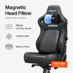 ⁦كرسي الألعاب AndaSeat New Kaiser 4 مع مساند ذراع 6D – جلد PVC فاخر – مقاس كبير (L) – لون اسود⁩ - الصورة ⁦14⁩