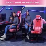 كرسي ألعاب من GAMEON مع مسند ذراع 4D قابل للتعديل وقاعدة معدنية - هارلي كوين ( غير شامل التركيب ) - Image 3
