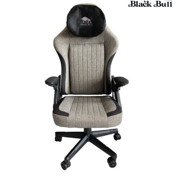 كرسي ألعاب بمسند رأس مصبوب قابل للتعديل لأعلى ولأسفل - قماش، رمادي / أسود من بلاك بول - يو إم جي سي ١٠٦ آر