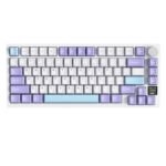 ⁦لوحة مفاتيح ميكانيكية ATTACK SHARK X820 Ultra Tri-Mode 75% Gasket - Star White Lavender + Shark Switch⁩ - الصورة ⁦2⁩