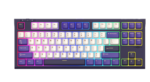 Sades Bate Wolf MK87 87 Key TKL (Tenkeyless) Tri Mode Mechanical Hot Swappable Keyboard With Immersive RGB Lighting - Blackberry Mousse (Purple)