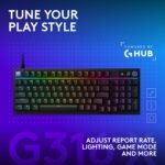 ⁦لوحة مفاتيح الألعاب الميكانيكية السلكية  لوجيتك G316 X 98%  بمفاتيح لمسية وتصميم أمريكي - أسود⁩ - الصورة ⁦15⁩