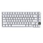 لوحة مفاتيح ميكانيكية ATTACK SHARK X820 Ultra Tri-Mode 75% Gasket - White Contours + Shark Switch