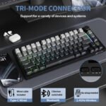 ⁦ATTACK SHARK X820 Ultra Tri-Mode 75% Gasket Mechanical Keyboard - Black Gradient + Shark Switch⁩ - الصورة ⁦3⁩