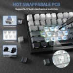 ⁦ATTACK SHARK X820 Ultra Tri-Mode 75% Gasket Mechanical Keyboard - Black Gradient + Shark Switch⁩ - الصورة ⁦8⁩