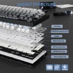 ⁦ATTACK SHARK X820 Ultra Tri-Mode 75% Gasket Mechanical Keyboard - Black Gradient + Shark Switch⁩ - الصورة ⁦9⁩